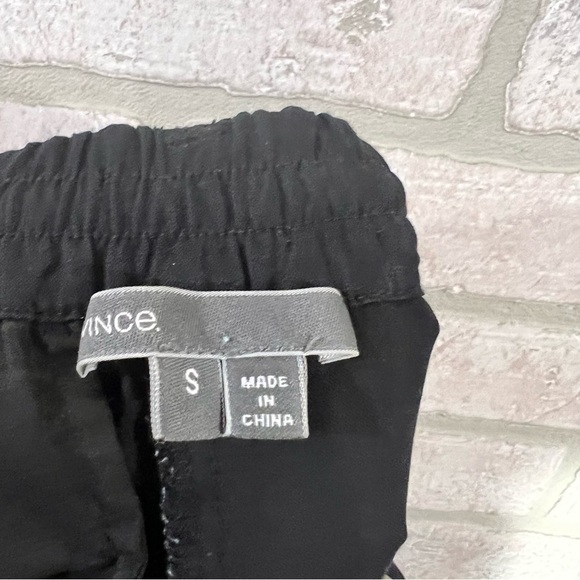 Vince Crepe Easy Fit Tie Drawstring Trousers in Black Size S - Picture 10 of 12